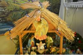 Bożonarodzeniowa szopka w Kościele Wniebowzięcia NMP w Kisielowie