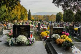 Cmentarz ewangelicki w Skoczowie 1 listopada