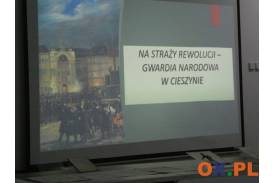Prelekcja o Gwardii Narodowej w Cieszynie, fot. Natasza Gorzołka