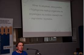 Wykład Plenarny Barbary Grabowskiej ,, Czy stres dobry jest ? '' na  Uniwersytecie Trzeciego Wieku w Cieszynie