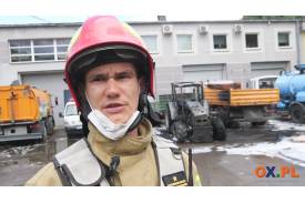 (foto/wideo) Pożar ciągnika w Cieszynie