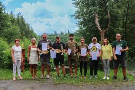 Nagrodzeni  i uczestnicy w zawodach wędkarskich "Memoriał Jana Śliwki"