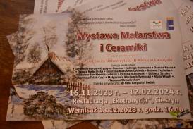Wernisaż wystawy sekcji malarskiej i ceramicznej na Cieszyńskim Uniwersytecie III Wieku