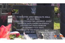 Pomnik i grób Jerzego Wisełki po remoncie