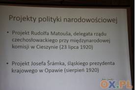 Czechosłowacka polityka narodowościowa na Zaolziu w latach 1920-1938 była tematem Specjalnego Spotkania Szersznikowskiego 