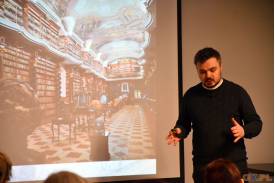 Wykład Jana Borowskiego w Bibliotece Miejskiej w Cieszynie