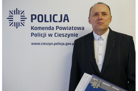  Naczelnik Wydziału Kryminalnego Komendy Powiatowej Policji w Cieszynie asp.szt. Marcin Długosz