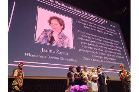 Janina Żagan została wyróżniona nagrodą Perła Podbeskidzia. fot. Janina Żagan facebook