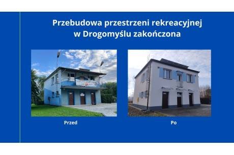 Przebudowa infrastruktury rekreacyjnej na terenie LKS "Błyskawica Drogomyśl" w Drogomyślu, fot. strumien.pl