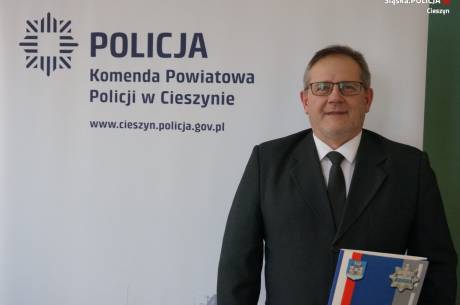 Zastępca Komendanta Komisariatu Policji w Zebrzydowicach aspirant sztabowy Leszek Krzywda