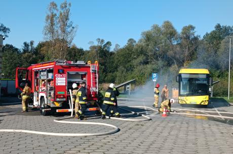 Ćwiczenia strażaków w Cieszynie, fot. OSP Cieszyn