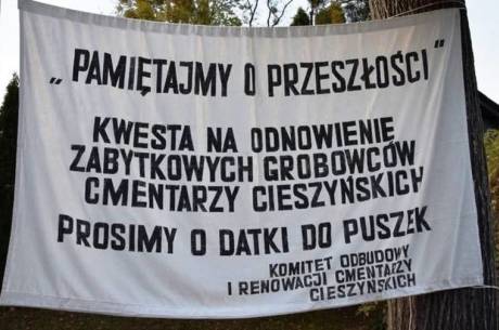 Społeczny Komitet Renowacji Cmentarzy Cieszyńskich zapowiada kolejna zbiórkę, fot. Społeczny Komitet Renowacji Cmentarzy Cieszyńskich