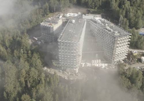 Nowych hotel w Wiśle (zdjęcie z czasu budowy) fot. faceboook