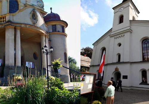 Kościół p.w. św. Michała Archanioła w Goleszowie (z lewej) i zbór Ewangelicko-Augsburski w Goleszowie (po prawej). Fot. KR/Ox.pl / facebook.com/luteranie.goleszow