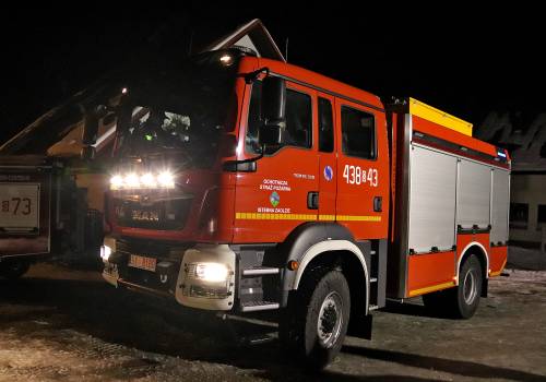 W Istebnej przywitali nowy pożarniczy wóz. fot Istebna.eu