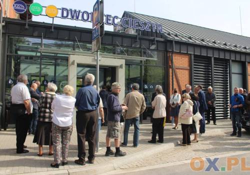 Dworzec w Cieszynie podczas uroczystego otwarcia w 2018 roku, fot. arch. ox.pl