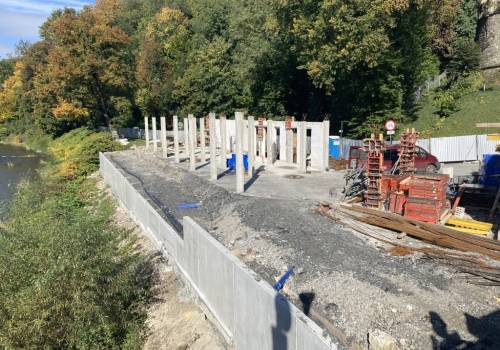 Budowa Zamkowej 1 stan z 8  listopada 2022r.  fot. miasto Cieszyn