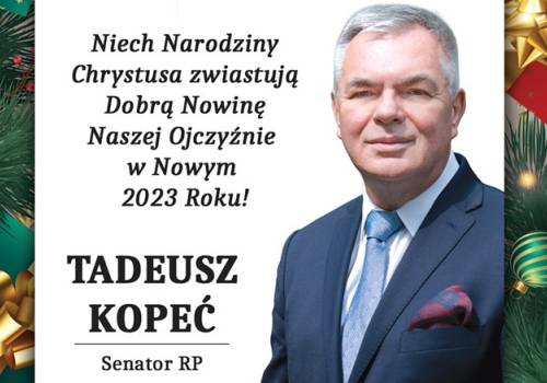 Senator RP Tadeusz Kopeć składa życzenia