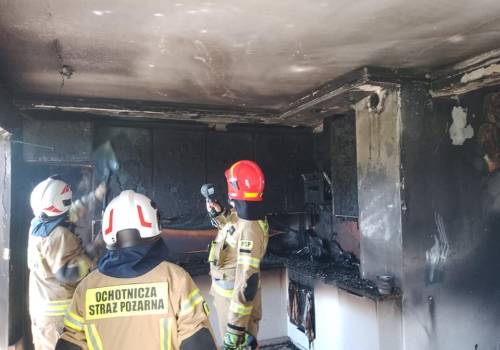 Zniszczenia po pożarze w Bładnicach, fot. OSP Bładnice/FB