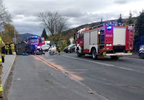 Wypadek w Brennej, fot: FB/slaskcieszynski112