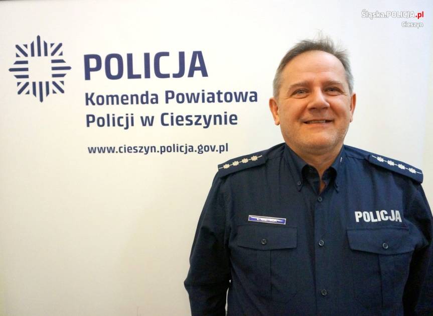 Komendant Komisariatu Policji w Strumieniu aspirant sztabowy Leszek Krzywda