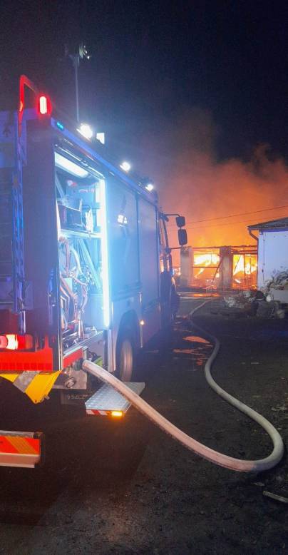 Do pożaru doszło w Simoradzu. Zdjęcia dzięki uprzejmosci OSP Dębowiec