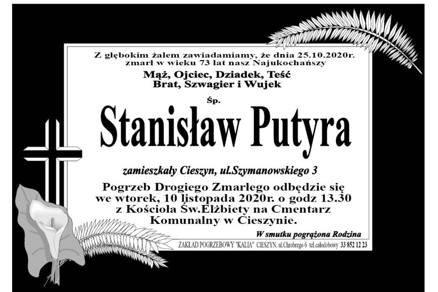 Zmarł śp Stanisław Putyra  
