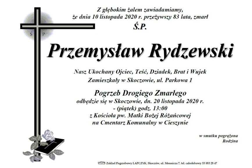 Zmarł Ś.P. Przemysław Rydzewski