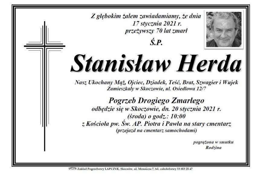 Zmarł Ś. P Stanisław Herda