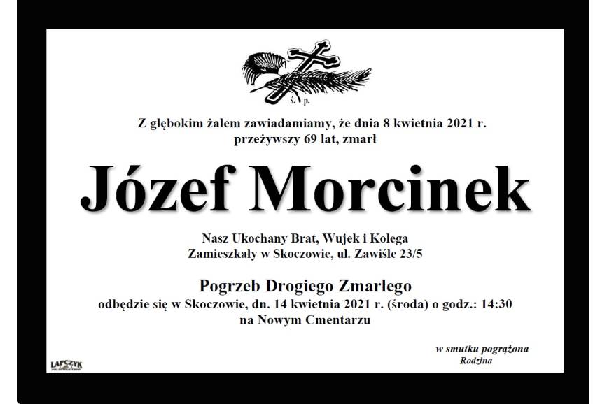 Zmarł  Józef Morcinek 