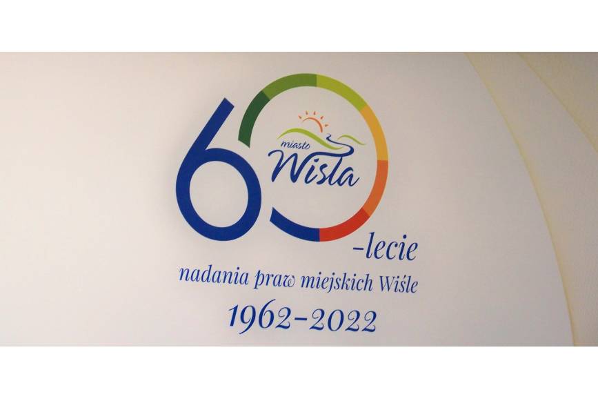 Logo jubileuszu 60-lecia nadania praw miejskich w Wiśle