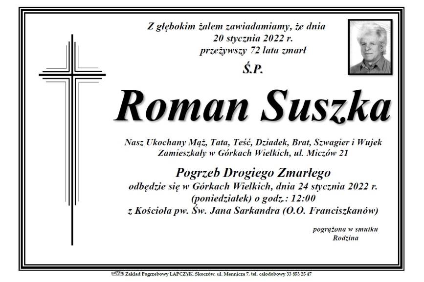 Zmarł Ś. P Roman Suszka 