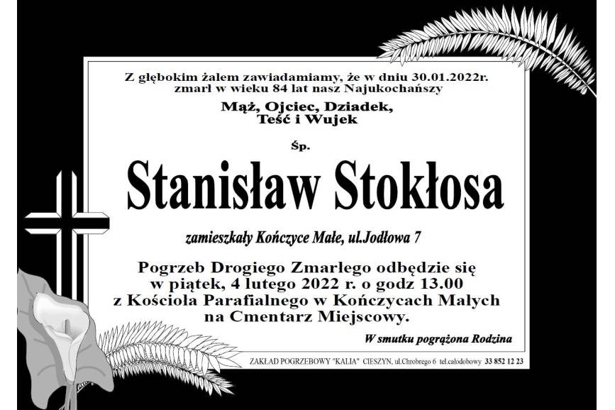 jest napisane kiedy bedzie pogrzeb Stanisława Stokłosa