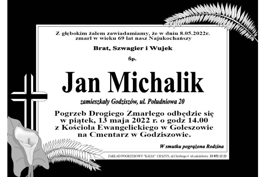 Zmarł Śp. Jan Michalik
