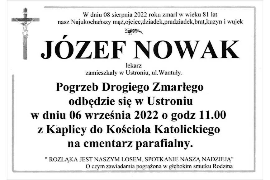 Zmarł Józef Nowak