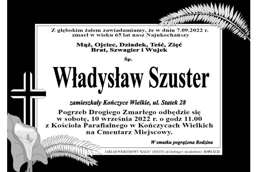 Zmarł śp. Władysław Szuster