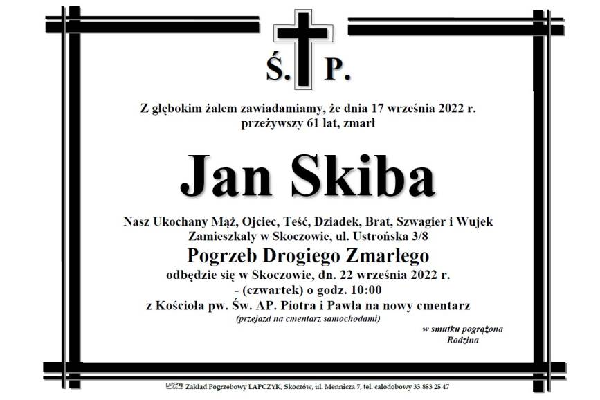 Zmarł Jan Skiba