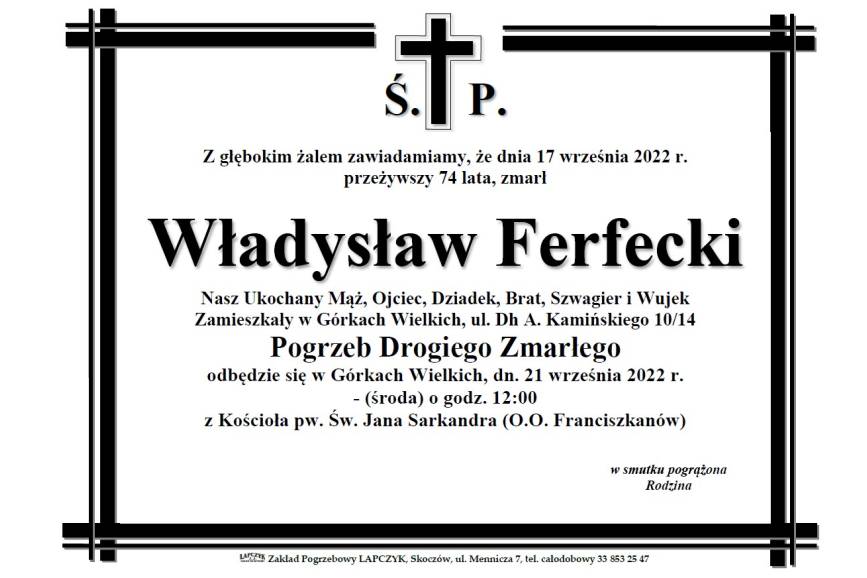 Zmarł Władysław Ferfecki