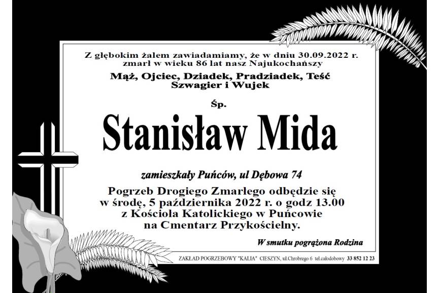 Zmarł śp. Stanisław Mida