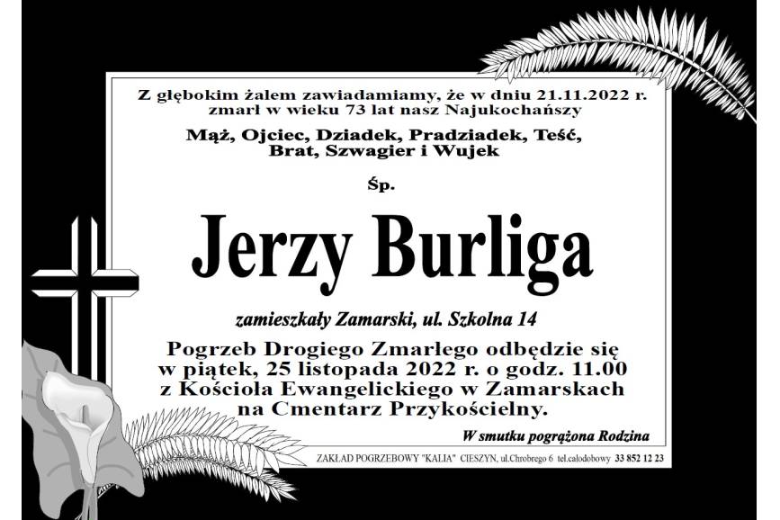 Zmarł Śp. Jerzy Burliga 