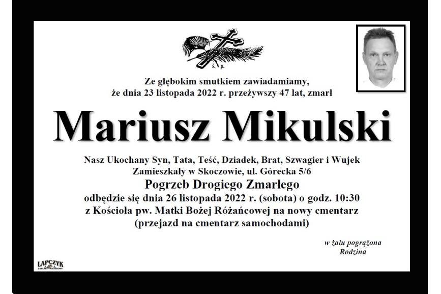 Zmarł Mariusz Mikulski 